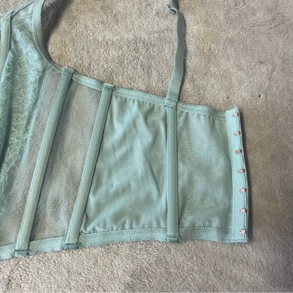 Victoria's Secret Dream Angels Sagebrush Green Corset Bustier - Picture 9 of 9
